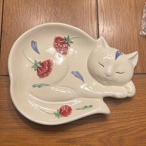 Lenox Poppies on Blue spoon dish